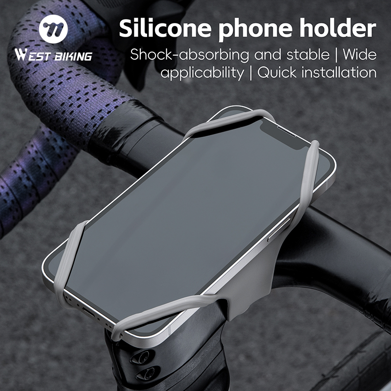 Phone Accessories Crochet - WEST BIKING Universal Silicone Bike Phone