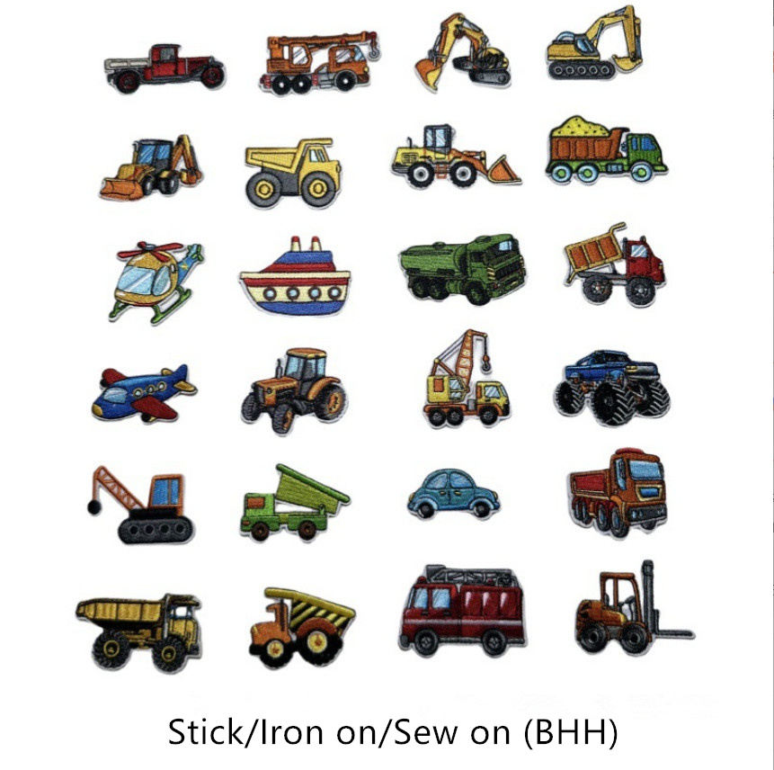 Phone Accessories Pictures - Stick On 10 Pcs Engineering vehicle