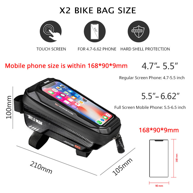 WILD MAN Bike Bag Front Cyclin - Youtube Phone Accessories recension och pris