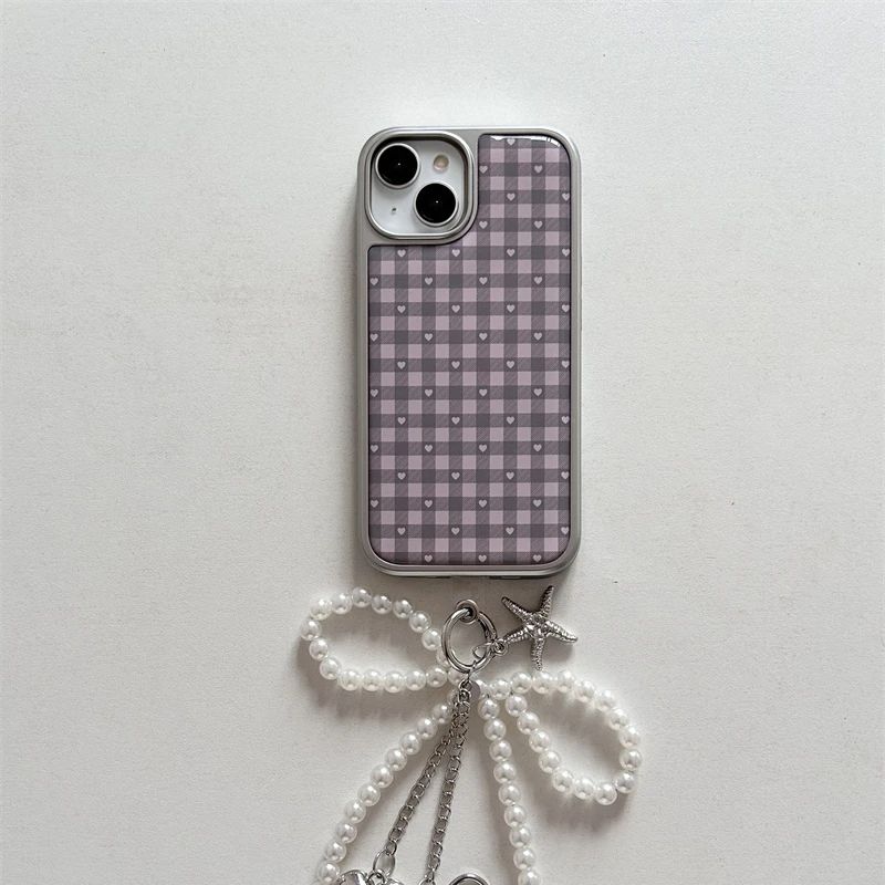 Pink Purple Heart-Shaped Check - Y2K Phone Accessories recension och pris
