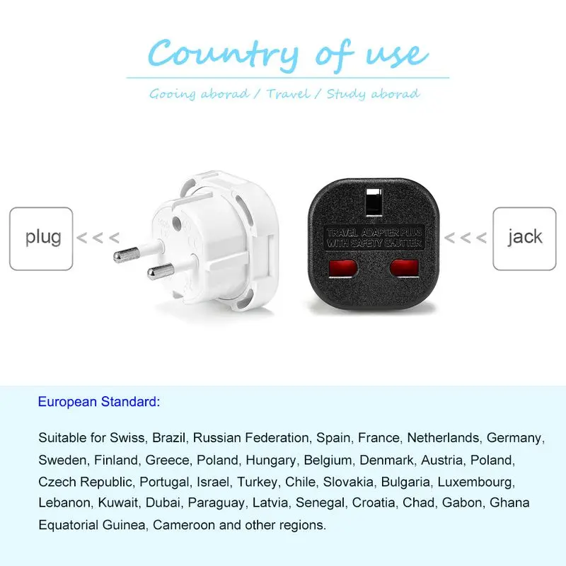 UK To EU Euro Electric Travel  - Phone Accessories Uk recension och pris