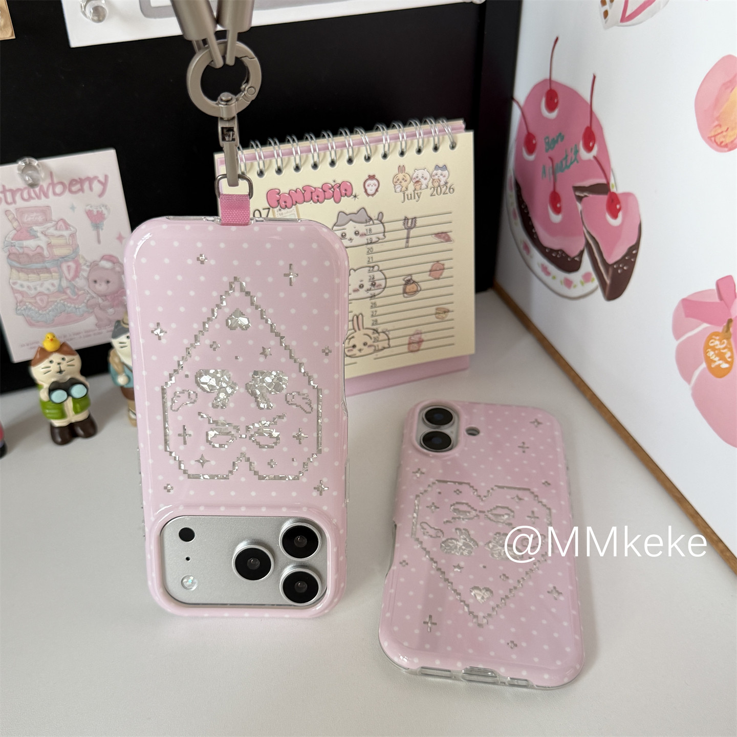 Korean Ins Pink Sweet Girl Rab - Y2K Phone Accessories recension och pris