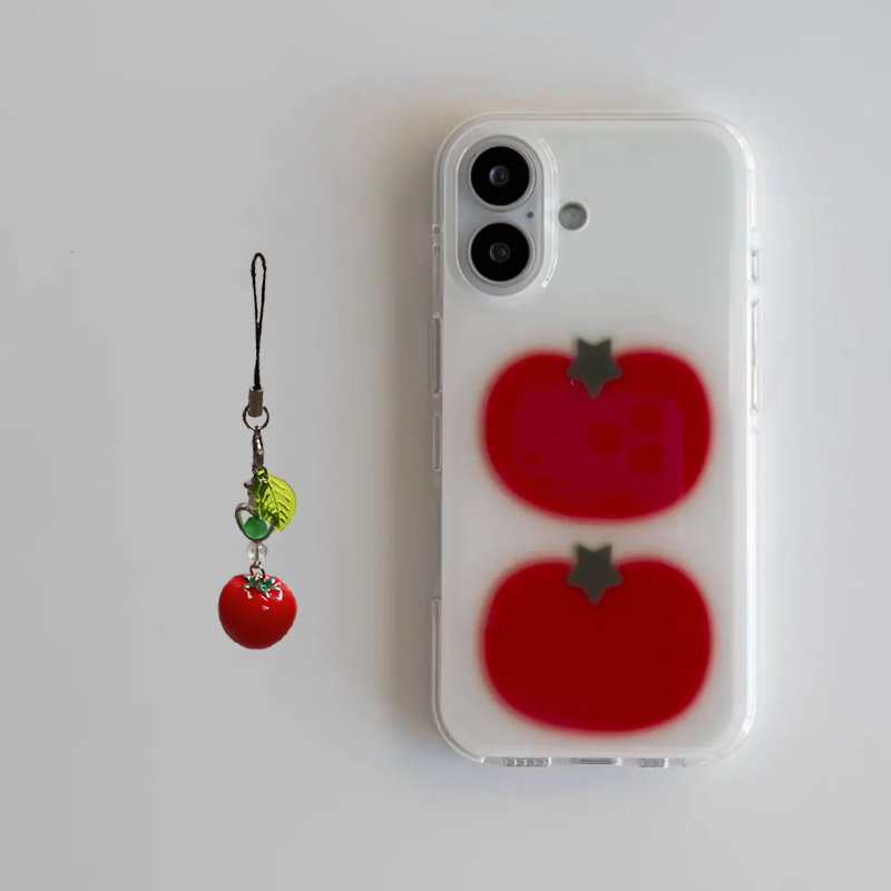 Korean Ins Two Ted Tomato Cart - Y2K Phone Accessories recension och pris