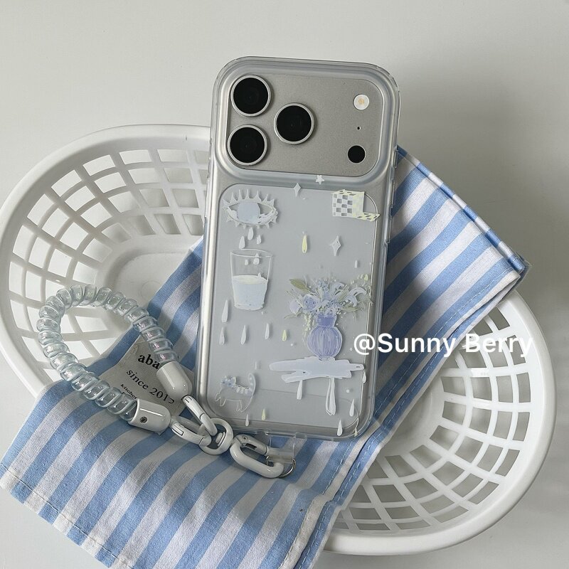 Korean Ins Blue Tear Vase Illu - Y2K Phone Accessories recension och pris