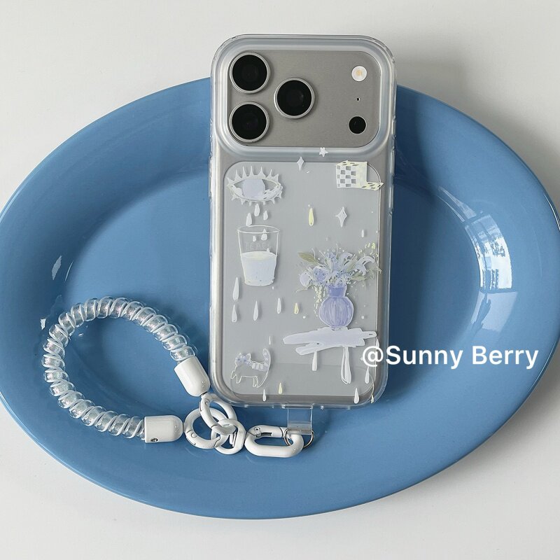 Korean Ins Blue Tear Vase Illu - Y2K Phone Accessories recension och pris