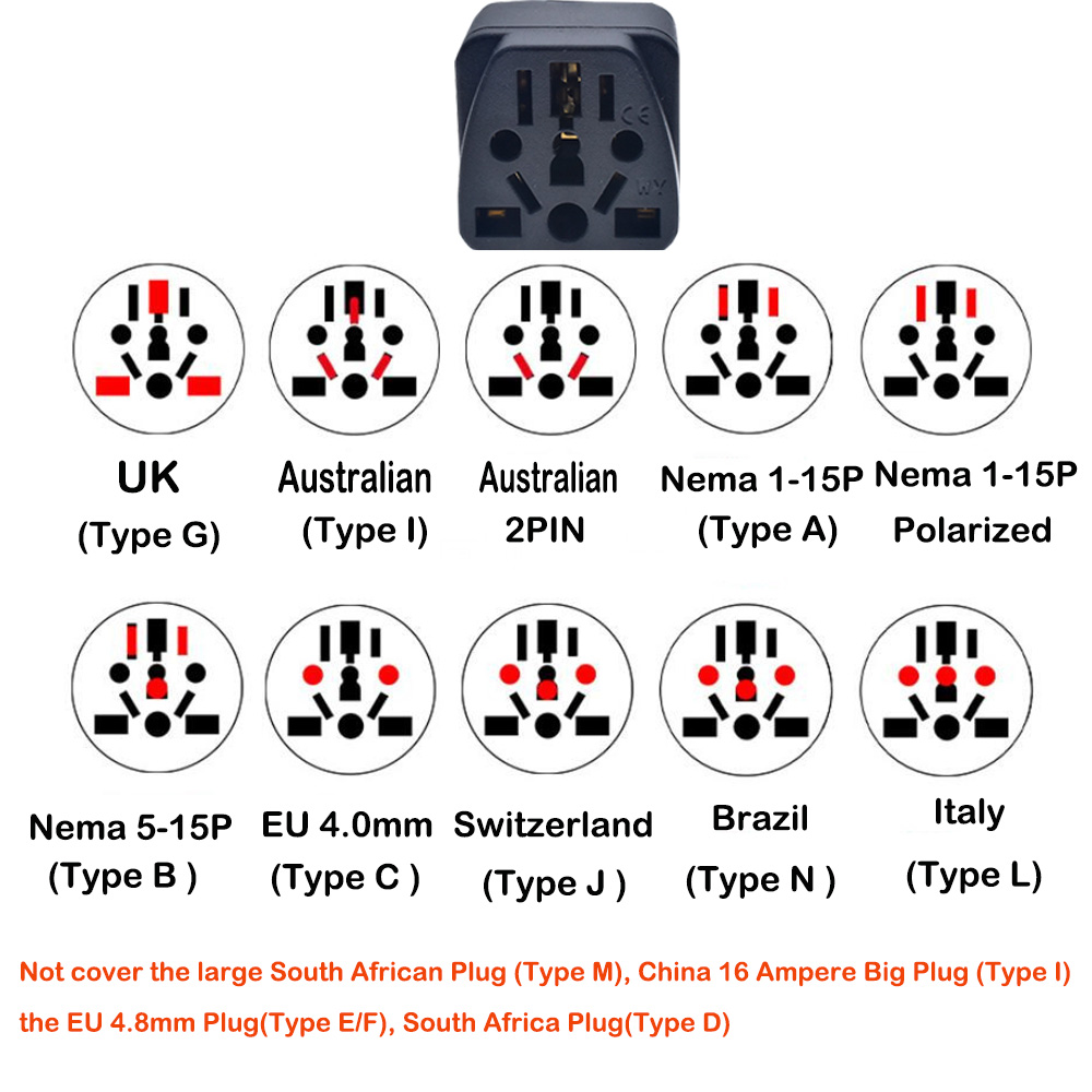 Universal Brazil Plug Adapter  - Phone Accessories Uk recension och pris