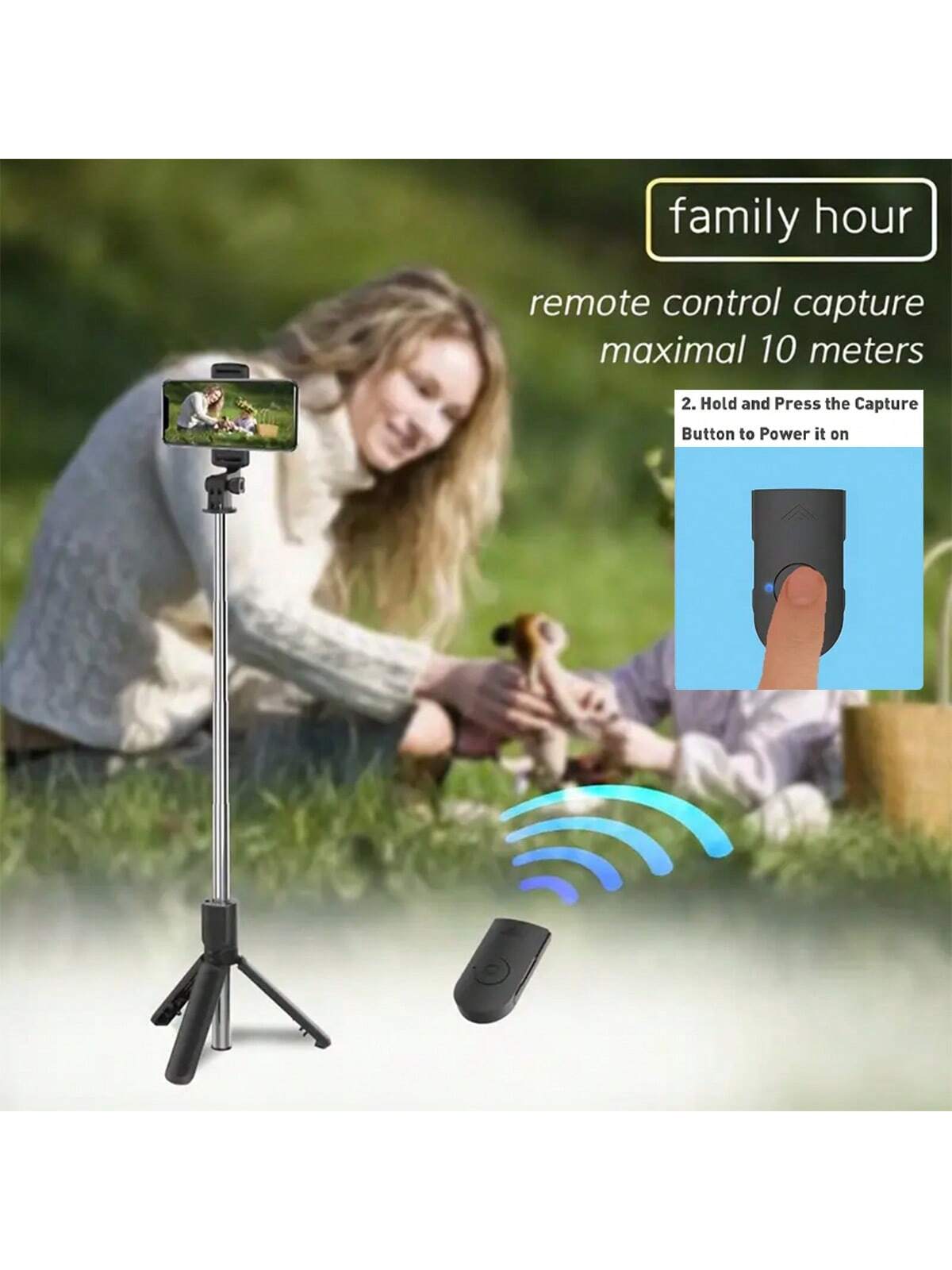 1PC Selfie Stick Wireless Self - Phone Accessories Video recension och pris