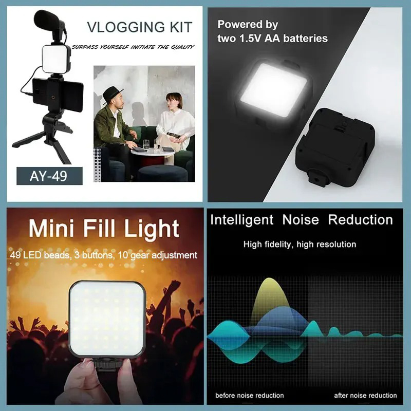 AY49 Smartphone Vlogging Kit W - Youtube Phone Accessories recension och pris